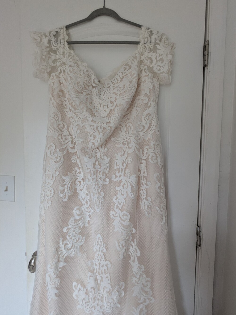 Galina Off The Shoulder Ivory Wedding Gown